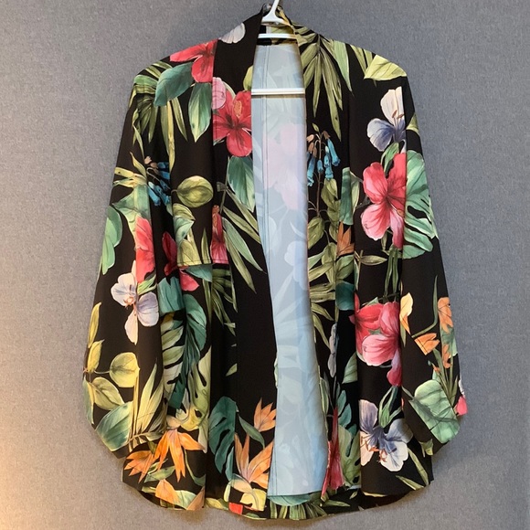 Tropical Print Blazer/Cover-up - Picture 1 of 3
